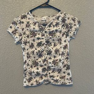 Girls floral blouse- size 10/12